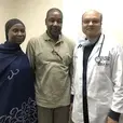 Kabir Zubairu with his care team
