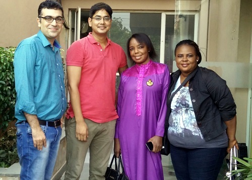 Ruby Zufa with Vaidam Health team in India